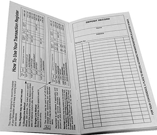 50 Page Checkbook Registers Standard Check Register Bank Transaction Register with 2026 2027 2028 Calendars, Set of 3