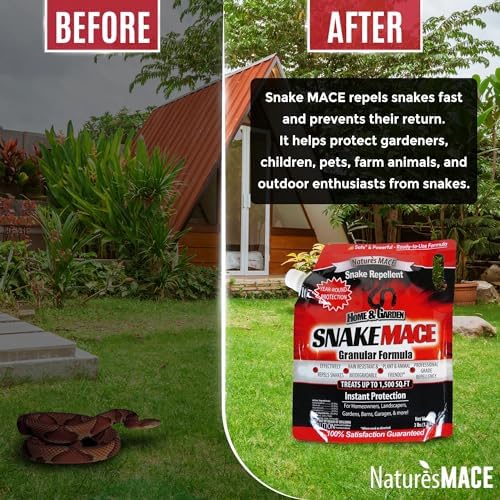 Nature's MACE Snake Mace Snake Repellent 48 oz Granules | Snake Repellent Granules for Yard, Outdoor Use, Keep Away Reptiles, Home, Garden, Granular Deterrent, Plant Friendly.