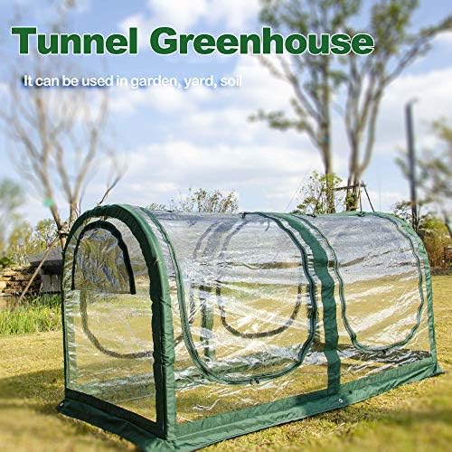 Porayhut Portable Greenhouse Tent, Easy Set-Up Gardening Flower House & Plant Sunshine Room with PVC Cover