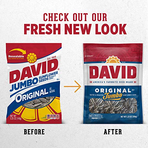 DAVID Jumbo Sunflower Seeds, Original Flavor, 5.25 oz.