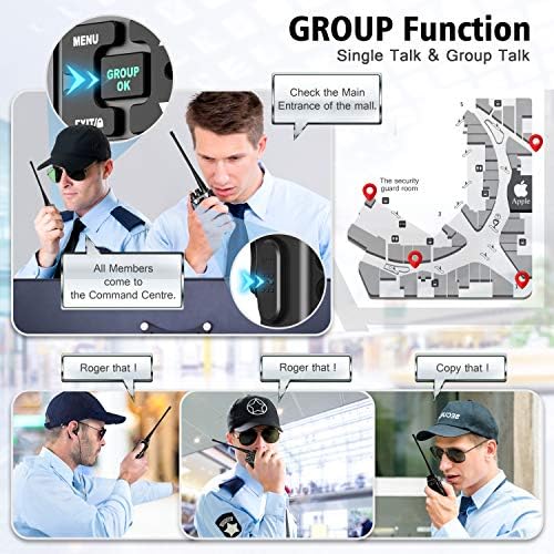 SAMCOM FPCN30A Two Way Radios Long Range 5 Watts Walkie Talkies for Adults Rechargeable 2 Way Radios UHF Handheld Business Group Call Radio 1500mAh