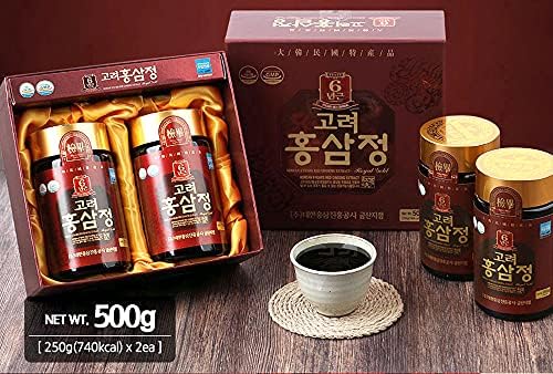 (250g (8.8oz) x 2 Bottles per Box) Korean 6 Years Root Red Ginseng Extract, Saponin, Panax