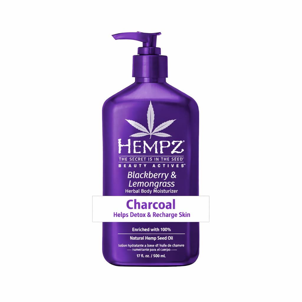 Hempz Sweet Jasmine & Rose Herbal Body Moisturizer for Women, 17 Fl. oz. - Moisturizing Lotion with 100% Pure Hemp Seed Oil, Collagen