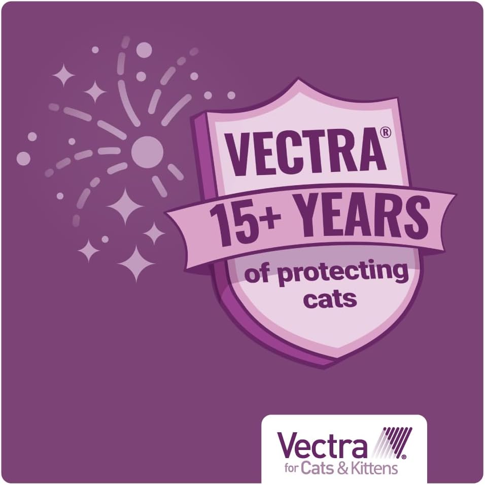 Vectra for Cats Flea Treatment & Prevention for Large Cats (Over 9 lbs.) 6-Month Supply | No Prescription Required