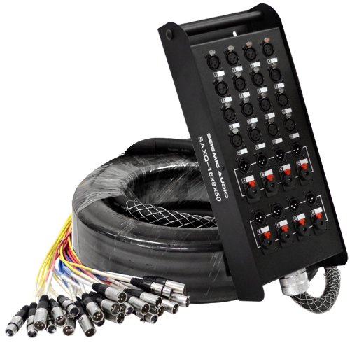 Seismic Audio - SAXQ-16x8x25 - 16 Channel 25' XLR Snake Cable with XLR and 1/4" Returns on the Box