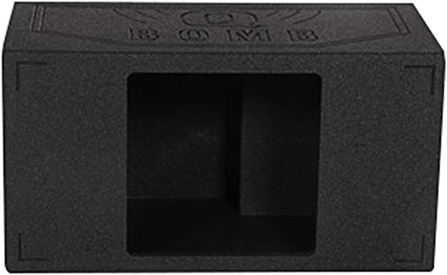 QPower QBOMB Single 12-Inch Speaker Box – Side-Ported Design with Black Bed Liner – Compatible with Kicker L7 Subwoofer