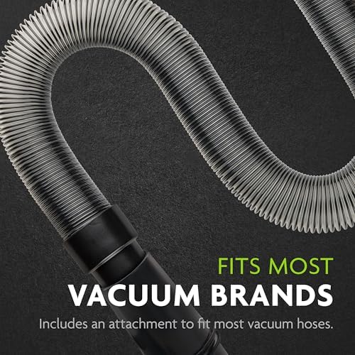 FURminator FurVac Dog Hair Vacuum Accessory, Black | Fits Vacuum Hoses 1-3/8" To 1-7/16", 2 Attachments, Fast Pet Hair Cleanup