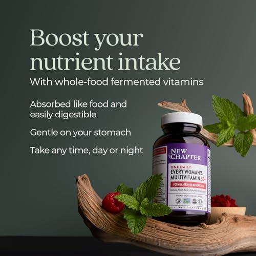 New Chapter Every Woman's One Daily 55+ - Multivitamin for Women - Supports Immune, Bone & Vision Health* - Gentle on the Stomach - Non-GMO, Gluten Free, Dairy Free, Vegetarian & Kosher - 48 Tablets