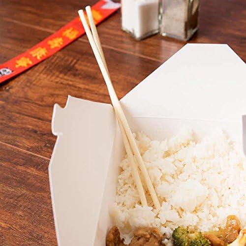 Combo - Pack of 25 Chinese Take Out Boxes Pagoda 16 oz/Pint Size Party Favor and Food Pail with 25 Chopsticks in DHI Packaging