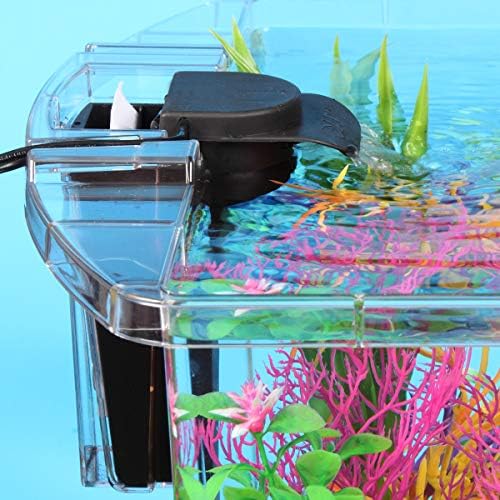 Koller Products Plastic 3-Gallon Aquarium Starter Kit with 4 Colors LED Lighting and Complete Filtration, Ideal for a Variety of Tropical Fish