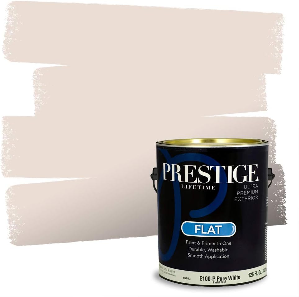 PRESTIGE Paints Exterior Paint and Primer In One, 1-Gallon, Semi-Gloss, Comparable Match of Sherwin Williams* French Roast*
