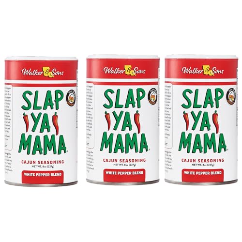 Slap Ya Mama Cajun Seasoning from Louisiana, Hot Blend, No MSG and Kosher, 8 Ounce Can | one 8 oz canister of Hot Blend Cajun seasoning for chicken, seafood, vegetables, grilling, and everyday meals.