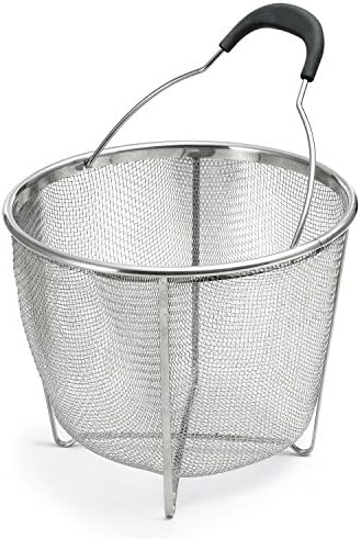 Polder 8 inch Strainer and Steamer Insert Basket, Stainless Steel, Perfect for Cooking Vegetables, Pasta and more