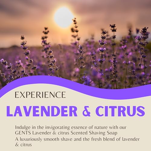 GENTS All Natural Shaving Soap Set for Men, 3 Pack Cedar & Pine, Sandalwood, Bay Rum, Shea Butter Rich Lather, Barbershop Wet Shave Grooming Kit