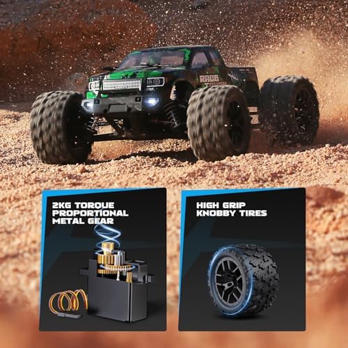 HAIBOXING 18859 1:18 Scale All Terrain RC Car, Hobby 4WD Remote Control Car | 2.4GHz Electric RC Vehicle 36 KPH High Speed 4X4 Waterproof Off-Road RC Truck with Two Rechargeable Batteries for RC Driving