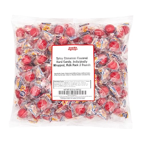 Spicy Cinnamon Jawbreakers, Cinnamon Hard Candy - 2 Lb Pack