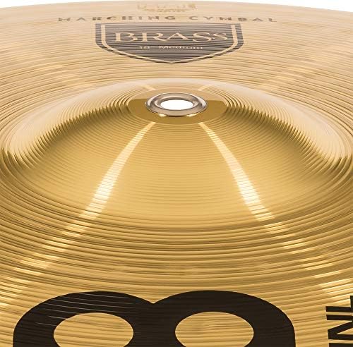 Meinl 14” Marching Cymbal Pair with Straps - Brass Alloy Traditional Finish - Made In Germany, 2-YEAR WARRANTY (MA-BR-14M)