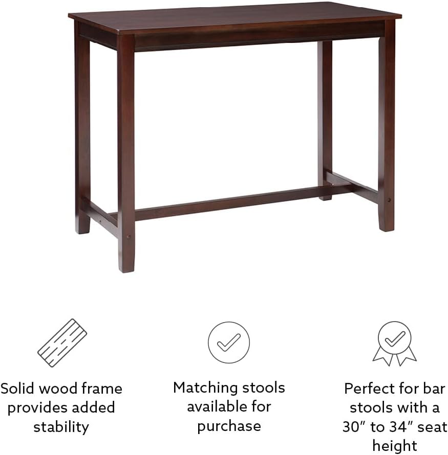 Linon Claridge Rustic Wood 36 inch Height Pub Table