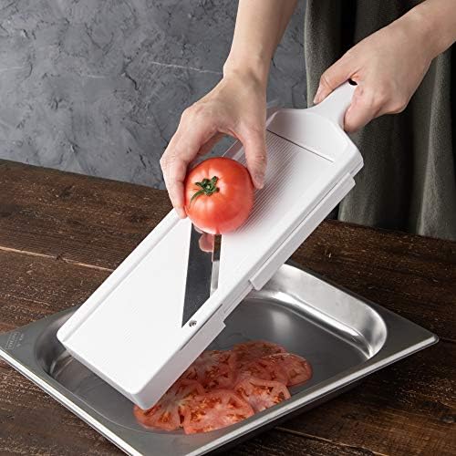 Shimomura Kougyou SFS-102 Slicer with Holder, Adjustable Thickness, 0.03-0.12 inches (0.8-3.0 mm), Cabbage, Julienne, Tomato Slice, Made in Niigata