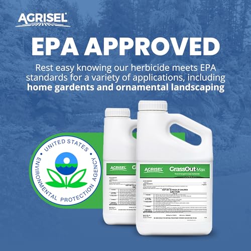 Agrisel GrassOut Max Weed Killer, Pet Safe, 32 Ounces | Targets 50+ Grassy Weeds Without Harming Desired Plants, Large Area Treatment, Easy Application