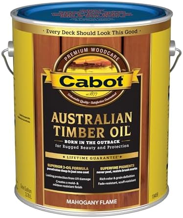 Cabot Australian Timber Oil Low VOC, Mahogany Flame, 1 Gallon