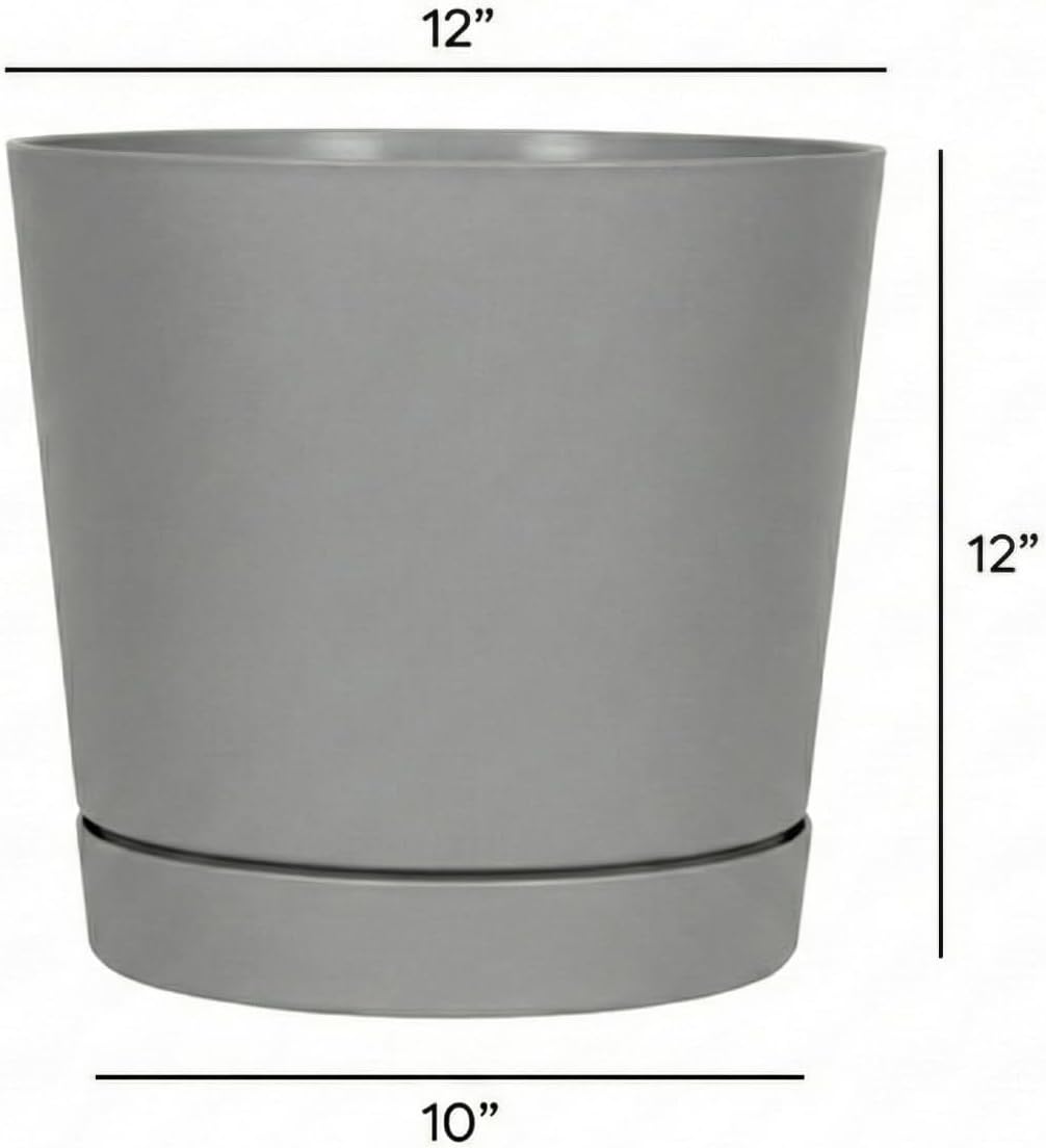 Novelty Majestic Full Depth Round Cylinder Pot, Glossy White, 8-Inch (10082)