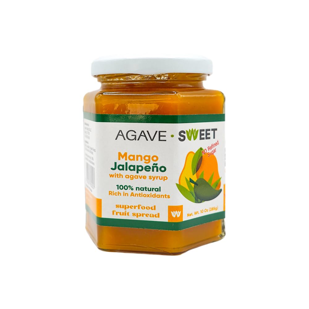 Agave Sweet Mango Fruit Spread with Agave Syrup No Sugar Fruit Spread 10 oz