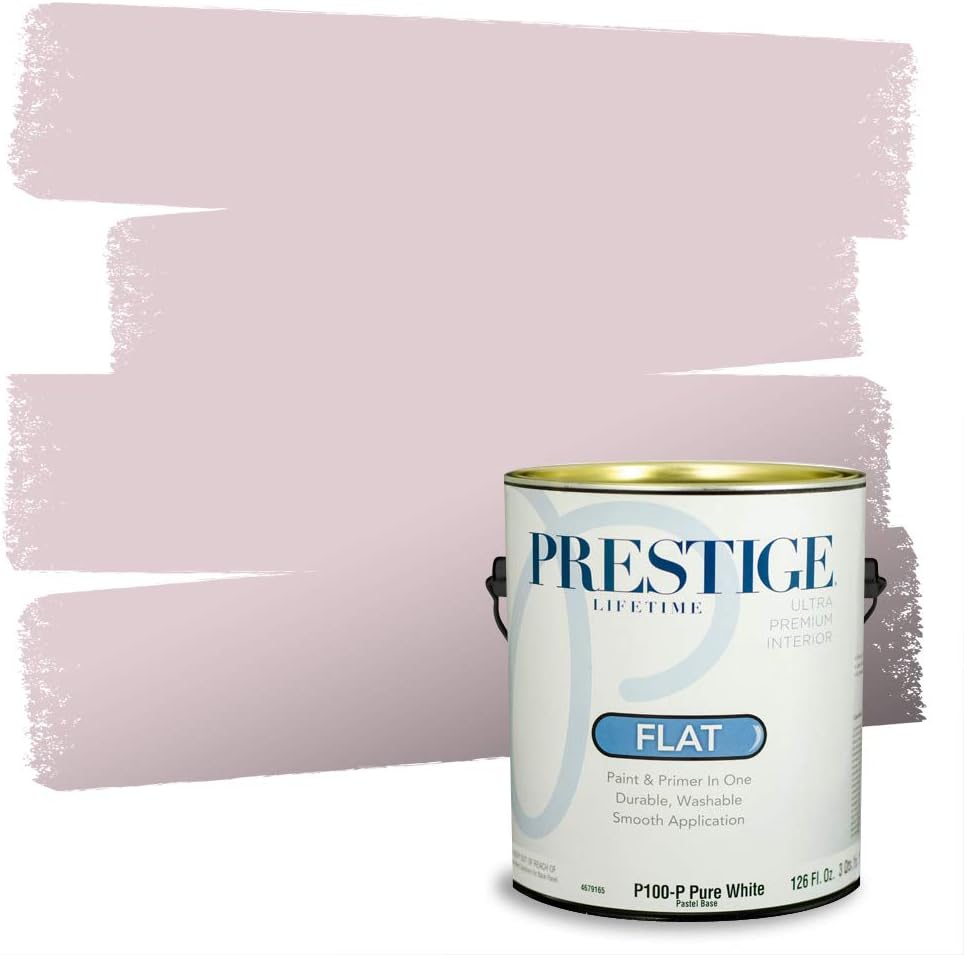 PRESTIGE E500-P-SW6303 Exterior Paint and Primer in One, 1-Gallon, Semi-Gloss, Comparable Match of Sherwin Williams Rose Colored, 1 Gallon, SW17-Rose