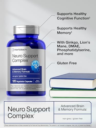 Horbäach Brain Supplement | 120 Capsules | with Phosphatidylserine & DMAE