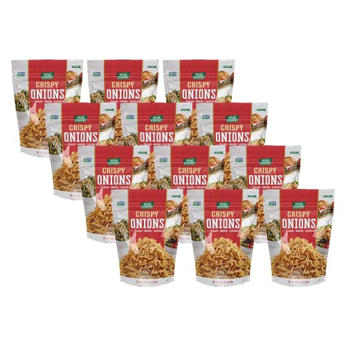 Fresh Gourmet Crispy Onions | 24 Ounce | Low Carb | Crunchy Snack and Salad Topper