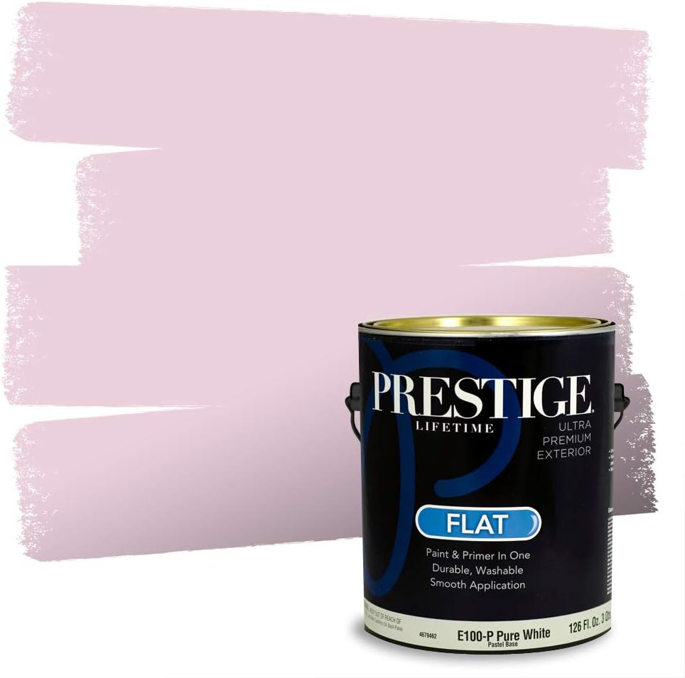 PRESTIGE Paints Exterior Paint and Primer In One, 1-Gallon, Satin, Comparable Match of Sherwin Williams* Grandeur Plum*