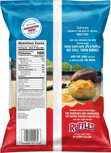 Ruffles Cheddar & Sour Cream Flavored Potato Chips, Party Size! (13 Ounce)