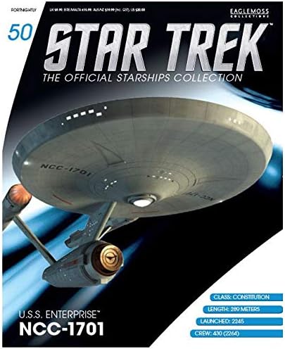 Star Trek The Official Starships Collection | U.S.S. Enterprise NCC-1701 with Magazine Issue 50 by Eaglemoss Hero Collector