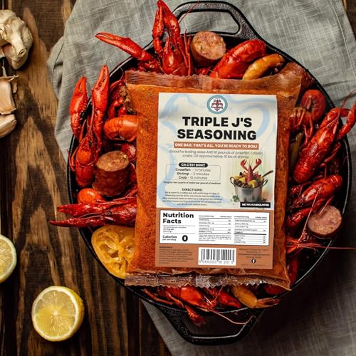 Triple J's Authentic Louisiana Crab Boil Seasoning, Seafood Boil, 1 lb