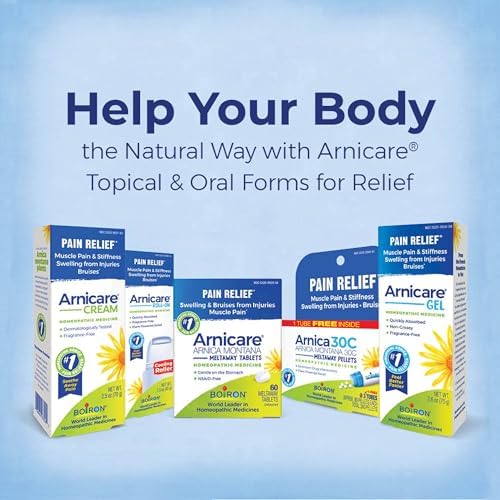 Boiron Arnicare Gel for Joint Pain, Muscle Pain, Swelling, Soreness, and Stiffness - Non-greasy and Fragrance-Free - 2.6 oz