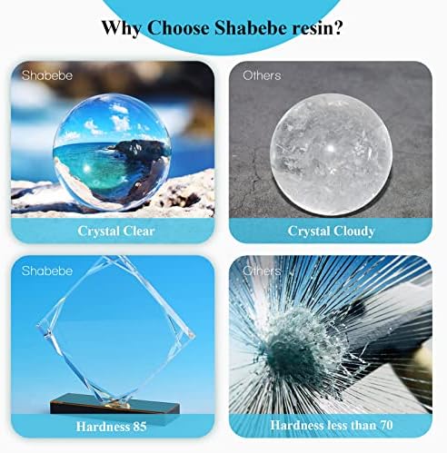 Epoxy Resin, 32OZ Epoxy Resin Crystal Clear, Not-Yellowing No-Bubble, Self Leveling Easy Pour/Mix 1:1 Casting Kit & Coating for DIY Jewelry Making