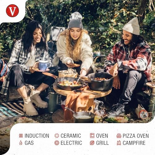 Victoria 10-Inch Cast Iron Skillet, Pre-Seasoned Cast-Iron Frying Pan with Long Handle, Made in Colombia | Pan with Long Handle, Made in Colombia