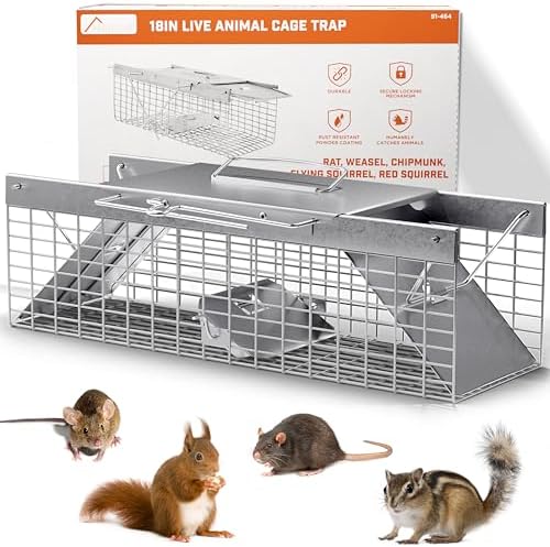 HOMESTEAD Heavy Duty Live Trap - Professional Style One-Door Live Animal Traps for Rabbit, Squirrel, Possum, Skunk, Kitten, Mink Small
