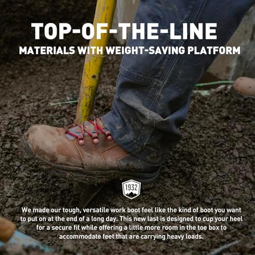 Danner Vicious Composite Toe Work Boots for Men, Waterproof, ASTM Approved | Composite Toe Boots for Men, For Electrical Hazard Work, Slip Resistant Grip, TPU Shank, Construction Boots