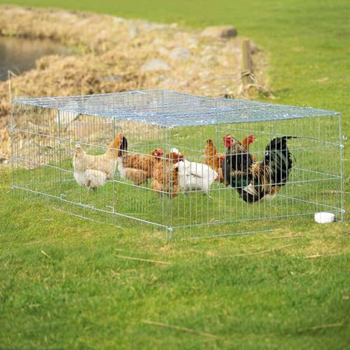 Trixie Rabbit Cage - 34 cu. ft., Outdoor Pen Extends Rabbit Hutch and Chicken Coops, Ideal for Small Animals, Bunny, Guinea Pigs, Chickens