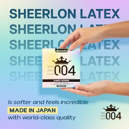 OKAMOTO 004 Condoms, 24 count | Sherlon Latex, Ultra-Thin