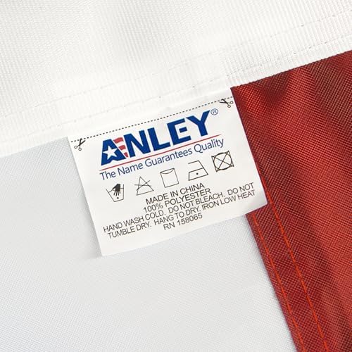 ANLEY EverStrong Series American Flag 6x10 Foot Heavy Duty - Embroidered Stars and Sewn Stripes - 4 Rows of Lock Stitching - US National Banner Flags with Brass Grommets 6 X 10 Ft
