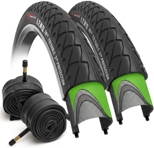 Set 26x2.125 City Bicycle Tire & Tubes Schrader/Presta - Foldable 54-559
