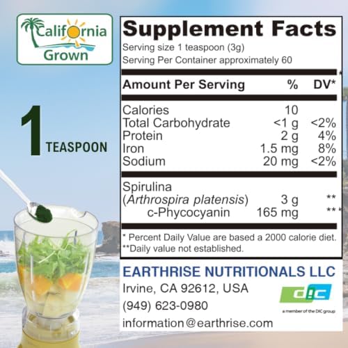Earthrise Superfood California Spirulina Powder 16oz