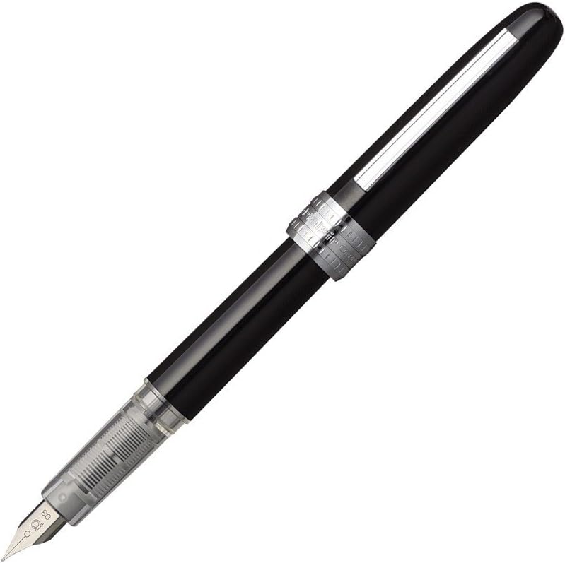 Platinum Plaisir Medium Nib Fountain Pen, Black (PGB-1000-#1-M)