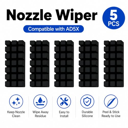 3D Printer Tool Kit for Flashforge AD5X, Nozzle Cleaning Accessories | Includes silicone socks, nozzle brushes, PTFE tube, clog poke, Allen keys