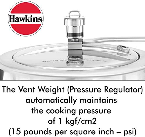 Hawkins Brass Vent Weight/Pressure Regulator For All Hawkins Pressure Cookers From 1.5 Litre To 12 Litre, Silver, Standard (H10-20), 1.5 Liter