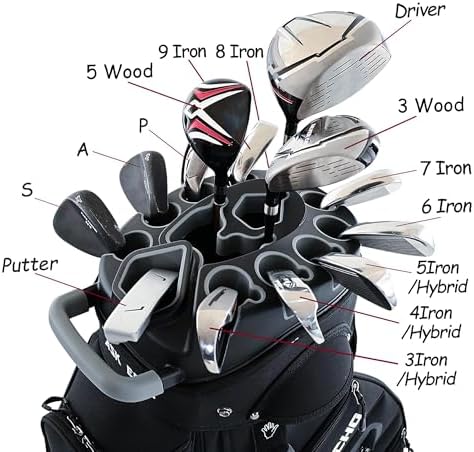 ASK ECHO T-Lock 3.0 Golf Cart Bag, Quiet 14-Way Full-Length Divider