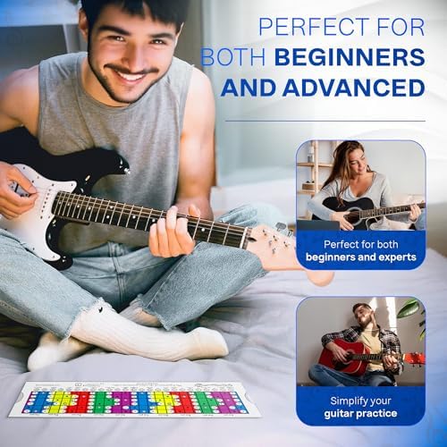Sliding Rulers for Guitar® The Original Guitar Scale Chart for Pentatonic, Diatonic & Modes! Perfect Visual Learning Aid for All Skill Levels