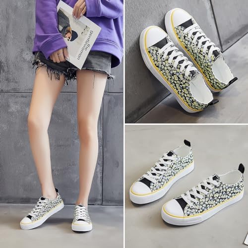 ZGR Women's Canvas Low Top Sneaker Lace-up Classic Casual Shoes for Women